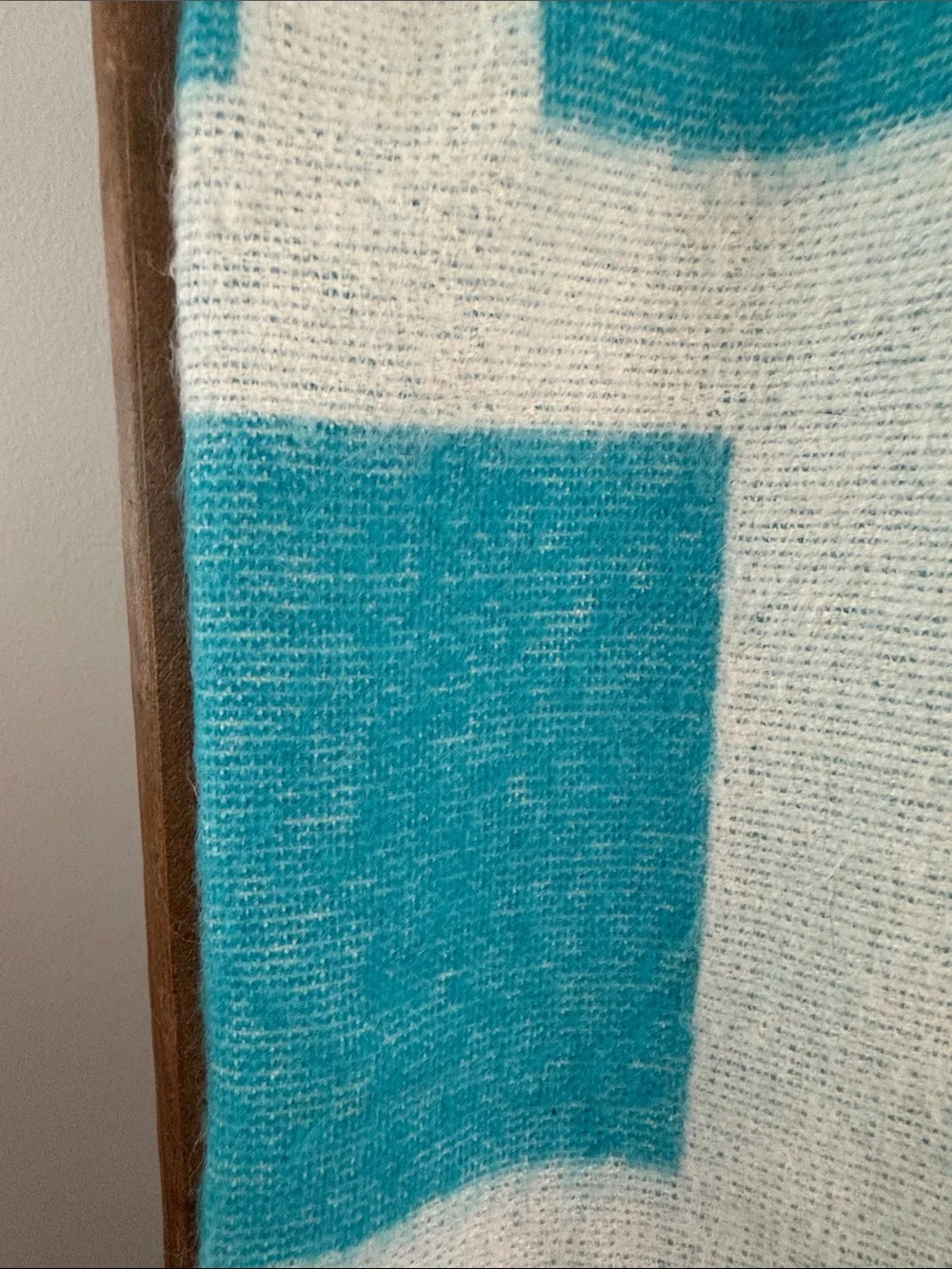Jonathan Adler Nixon Baby Alpaca Throw Blanket Turquoise Made In Peru